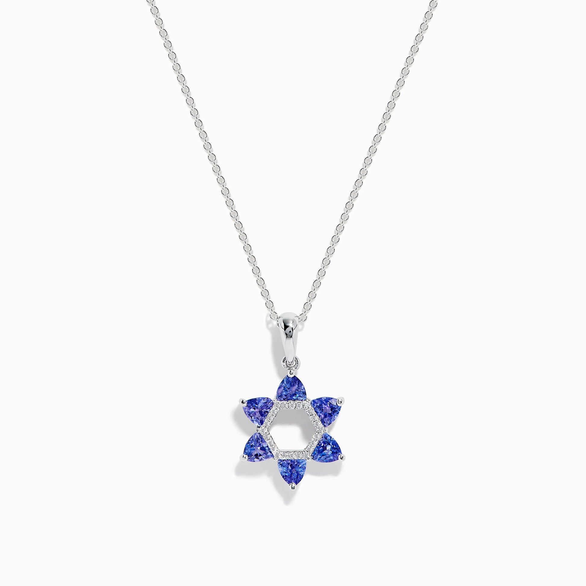 Nahla Siri 14k Gold Tanzanite and Diamond Star of David Pendant