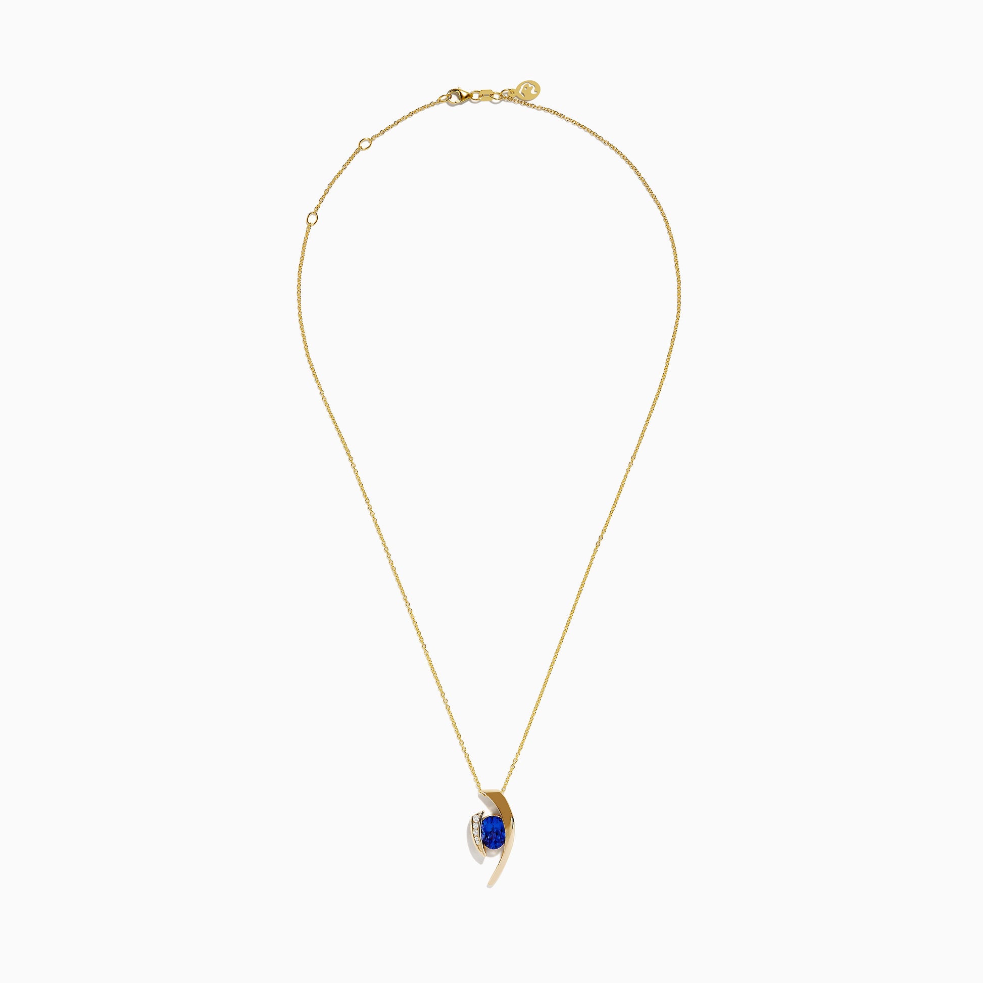 Nahla Siri 14K Yellow Gold Floating Tanzanite and Diamond Pendant