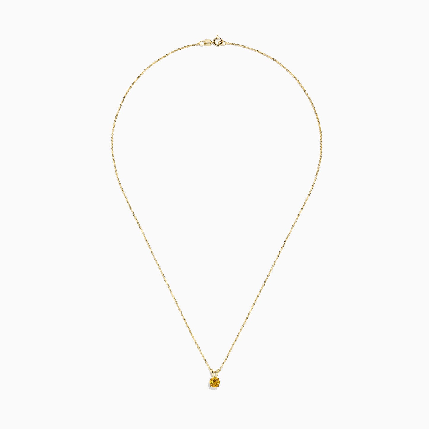 14K Yellow Gold Citrine Pendant, 0.48 TCW