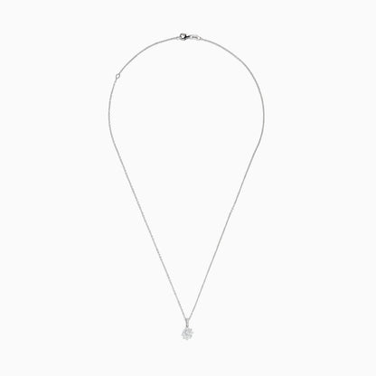 Bouquet 14K White Gold Diamond Flower Pendant, 0.43 TCW