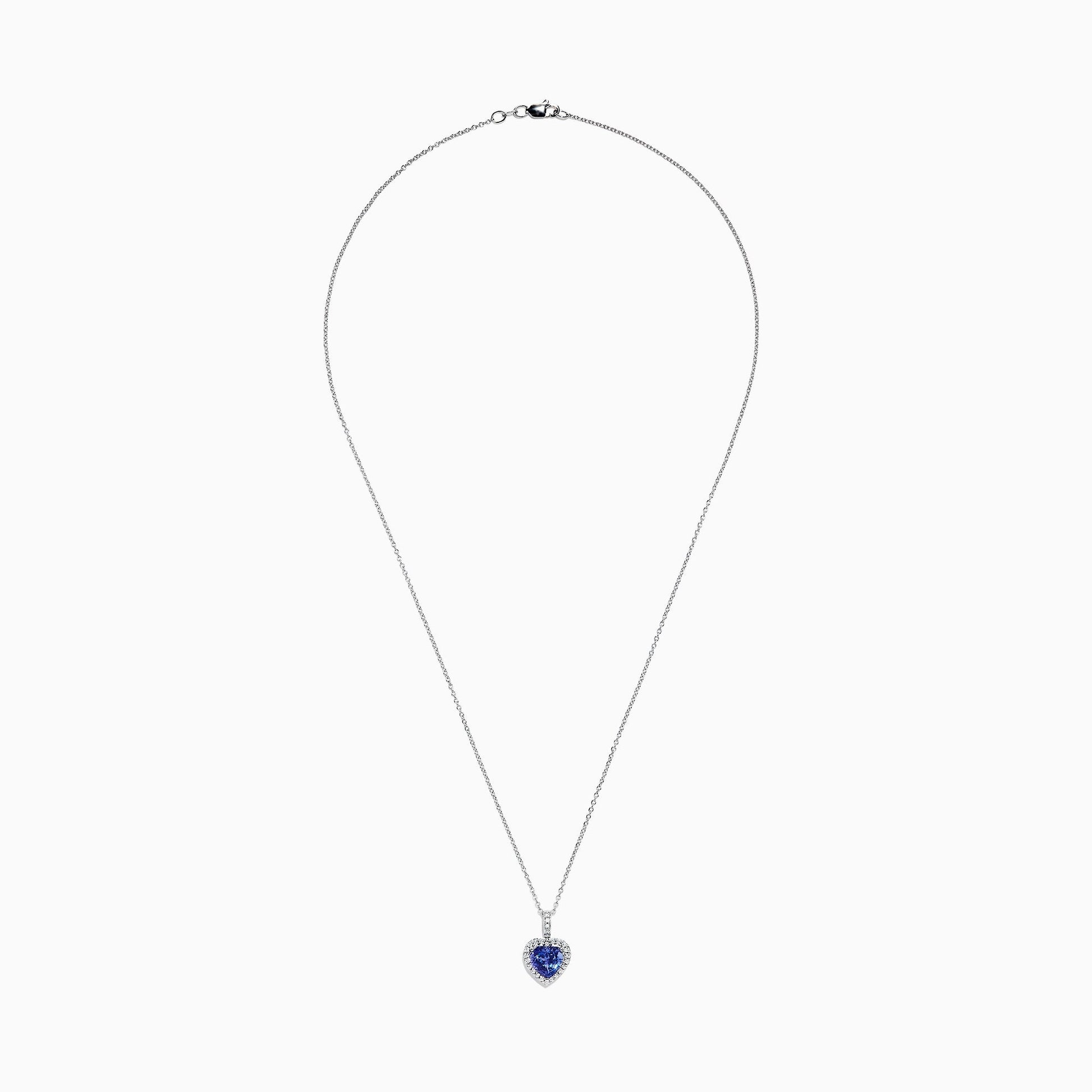 Nahla Siri 14K White Gold Tanzanite and Diamond Heart Pendant