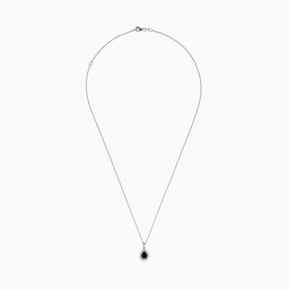 Royale Bleu 14K White Gold Sapphire and Diamond Pendant
