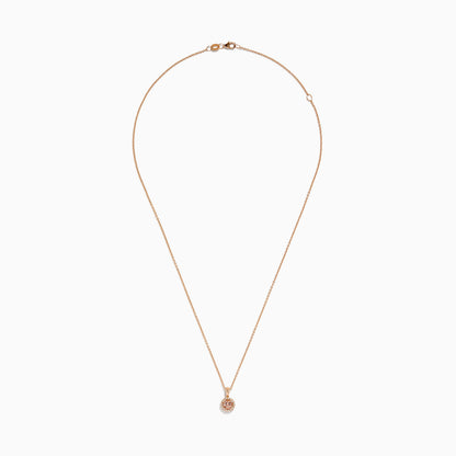 Blush 14K Rose Gold Diamond and Morganite Pendant