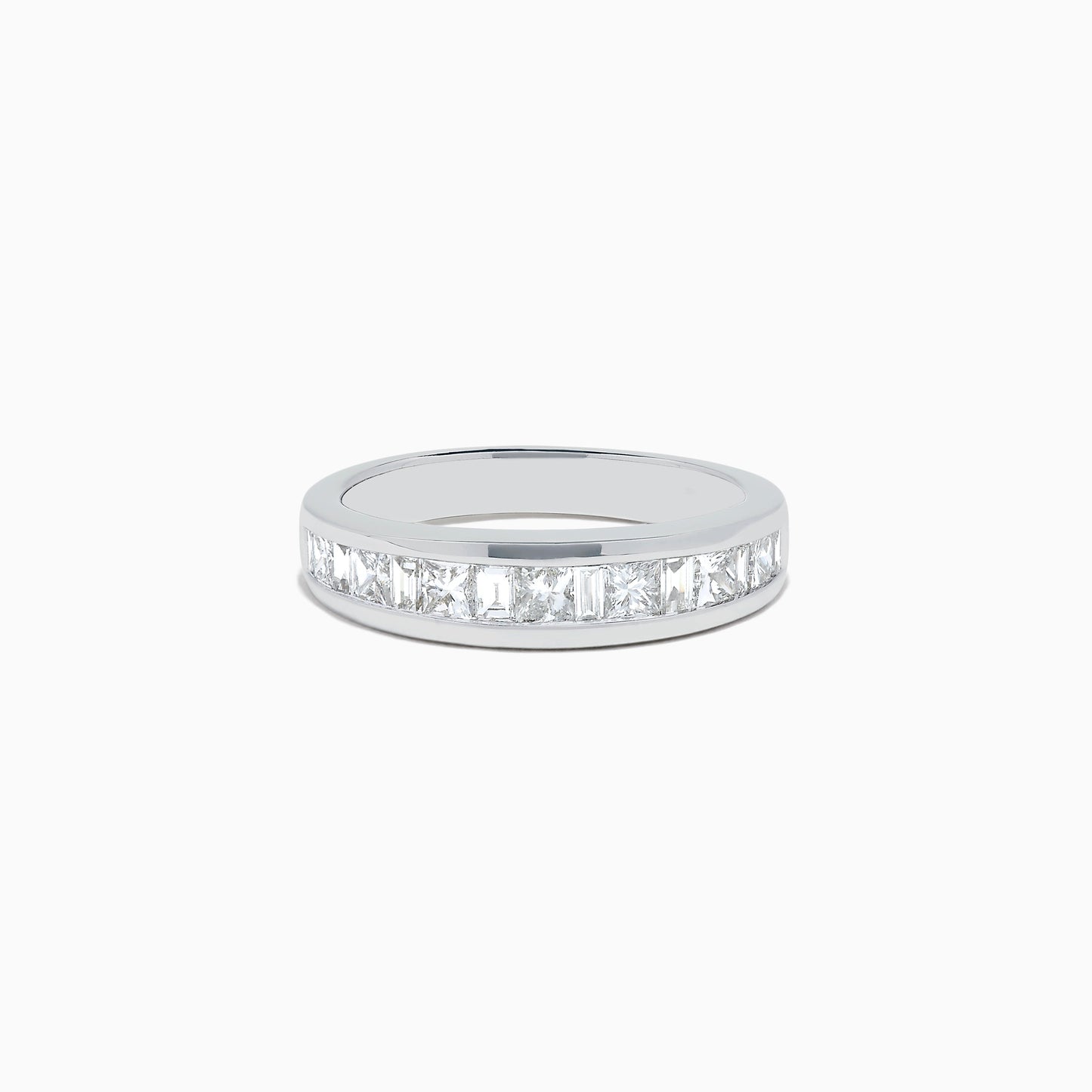 14K White Gold Channel Set Diamond Band, 1.00 TCW