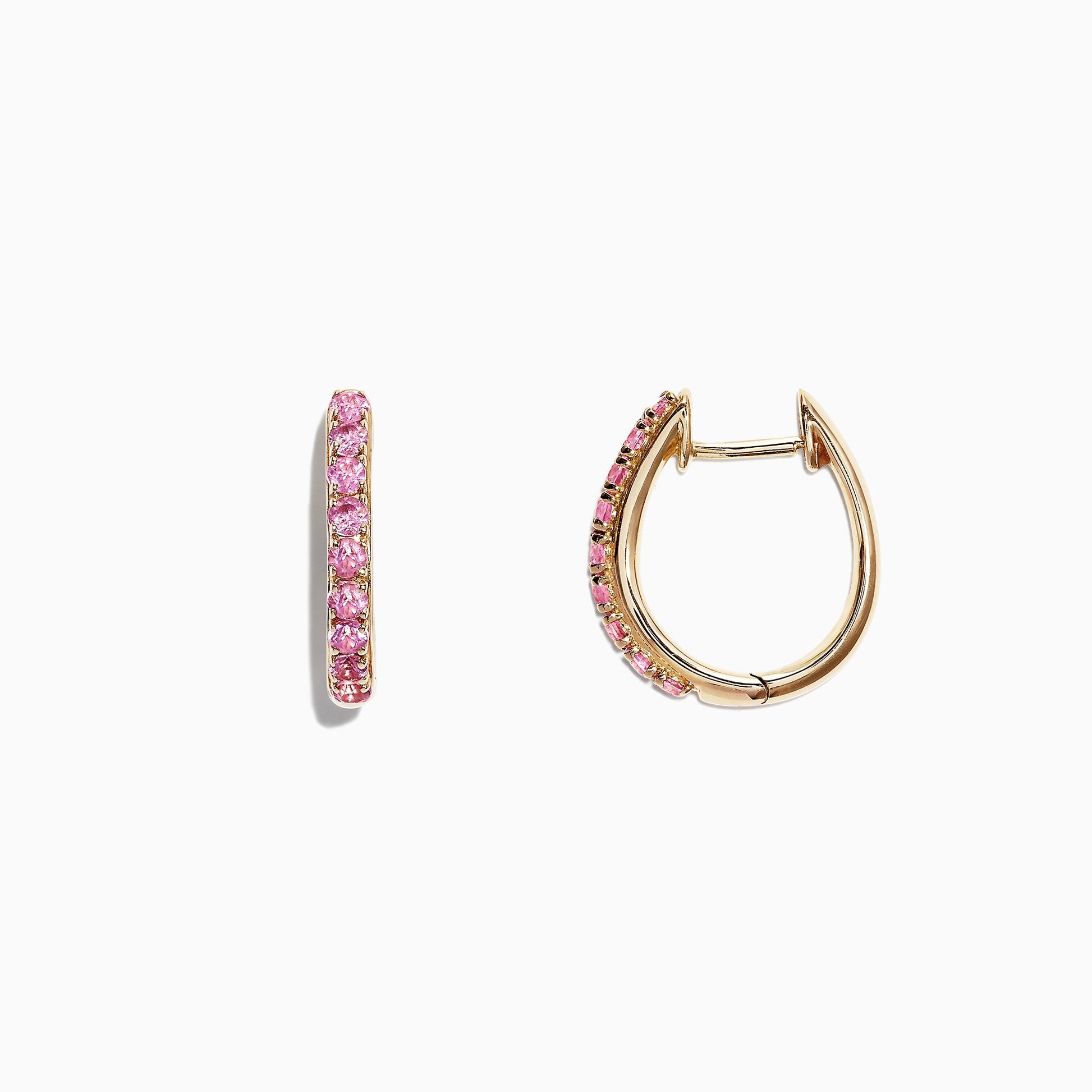 14K solid gold diamond hoop earrings for women with brilliant round-cut diamonds, perfect for luxury everyday wear.