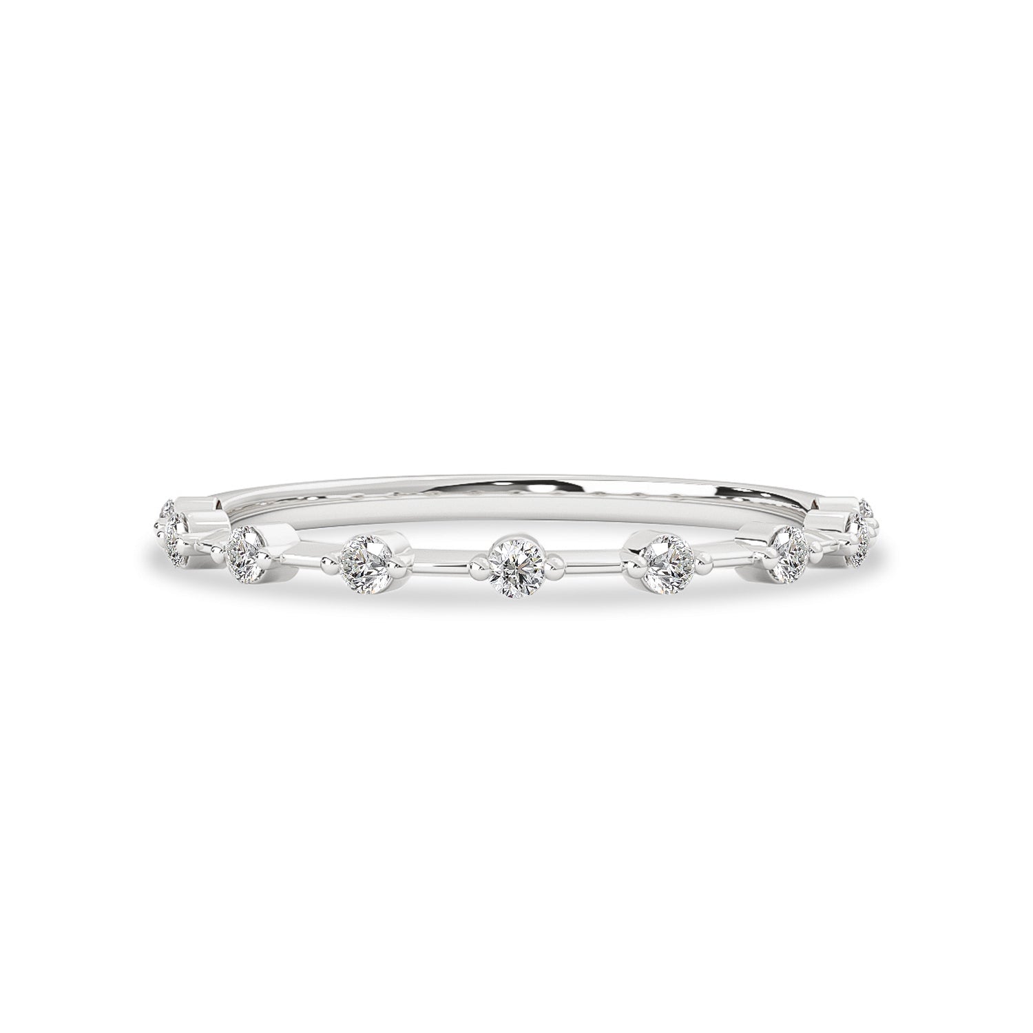 Floating Star Dot Eternity Ring