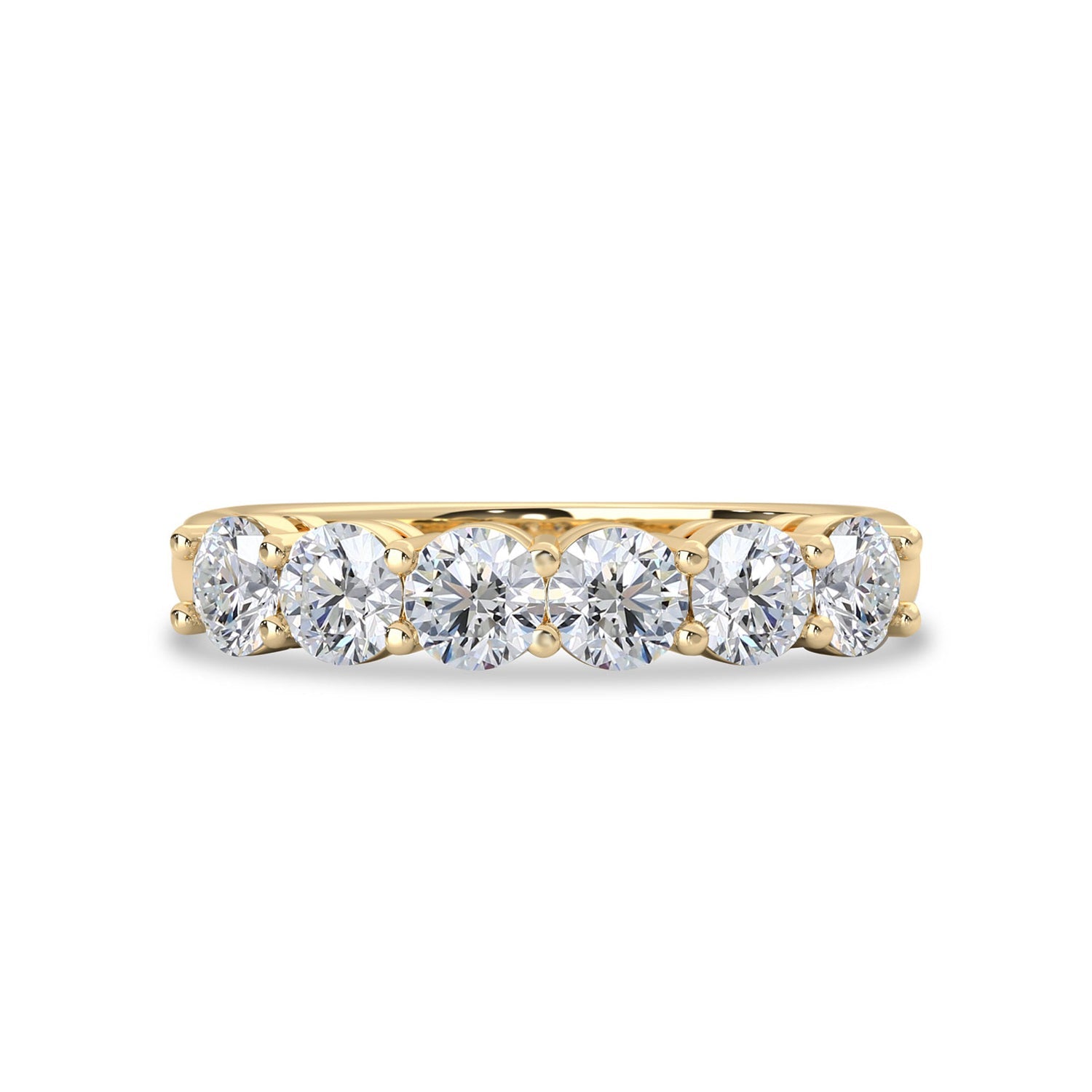 FlexFives Jewels Forever Half Eternity Ring, Moissanite/Lab Grown Diamond