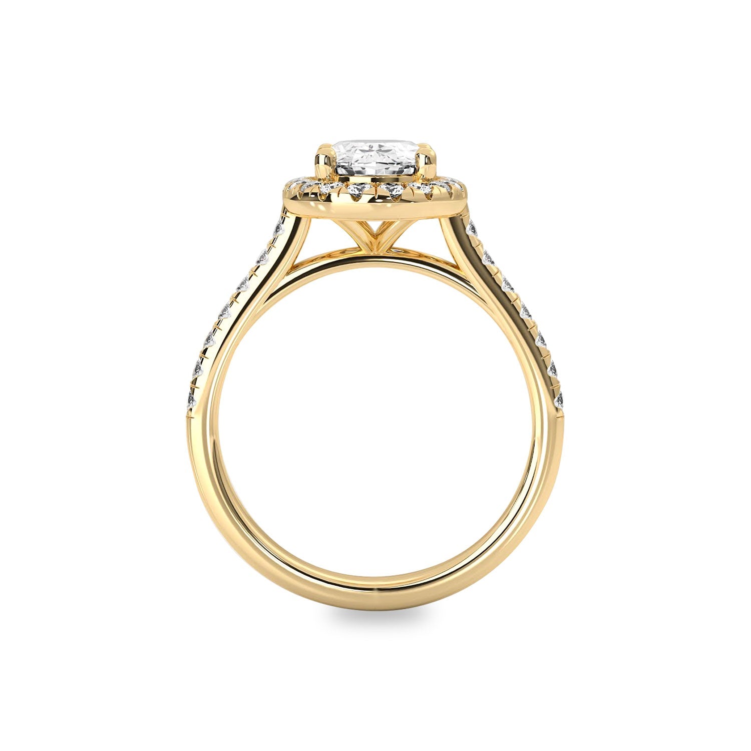 Kate Forever Halo Engagement Ring, Round Brilliant Cut With Pavé