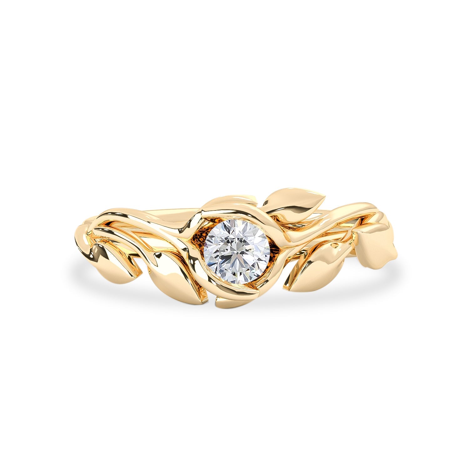 Enchanted Garden Solitaire Diamond Ring