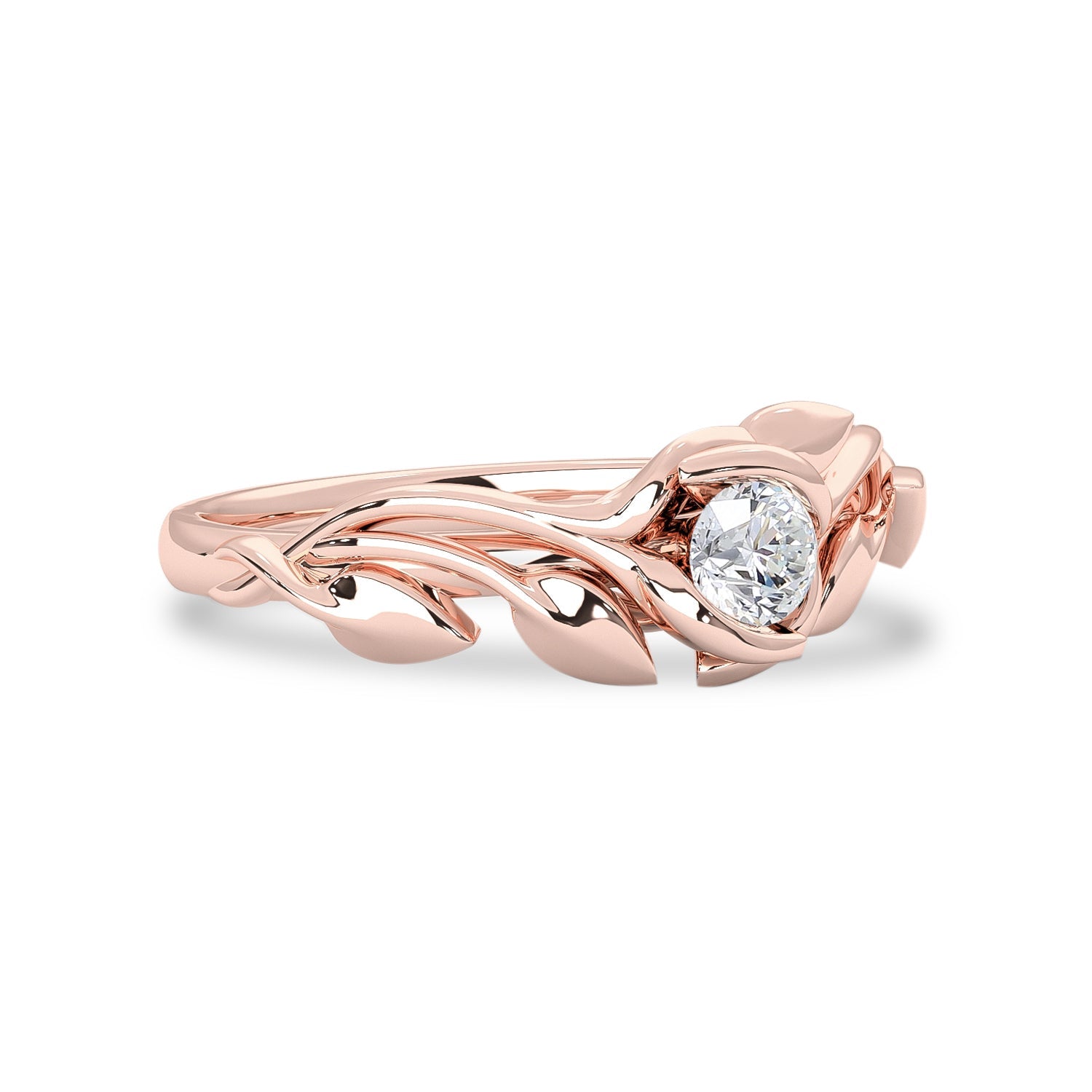 Enchanted Garden Solitaire Diamond Ring