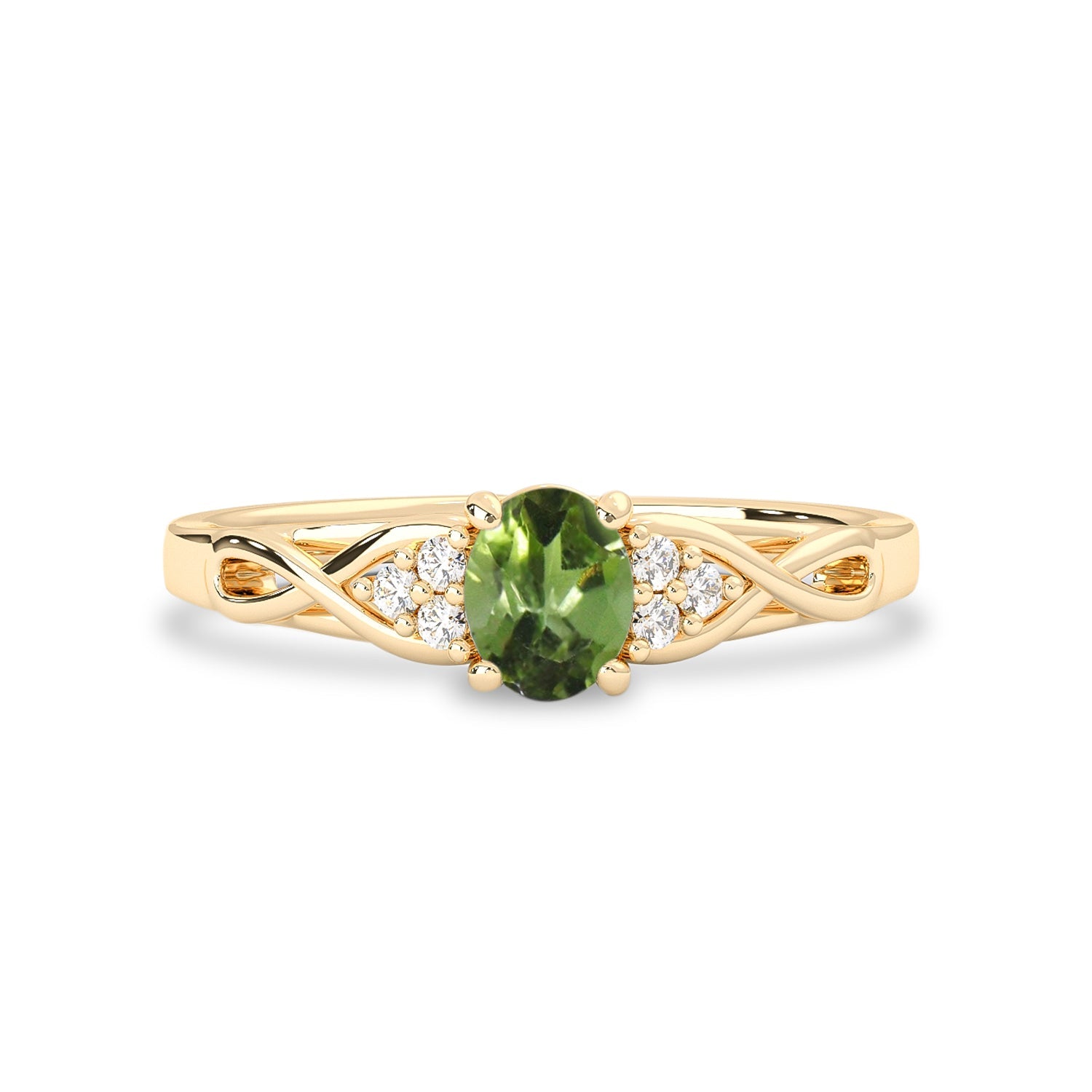 The Serene Swan Ring, Tourmaline & Diamonds