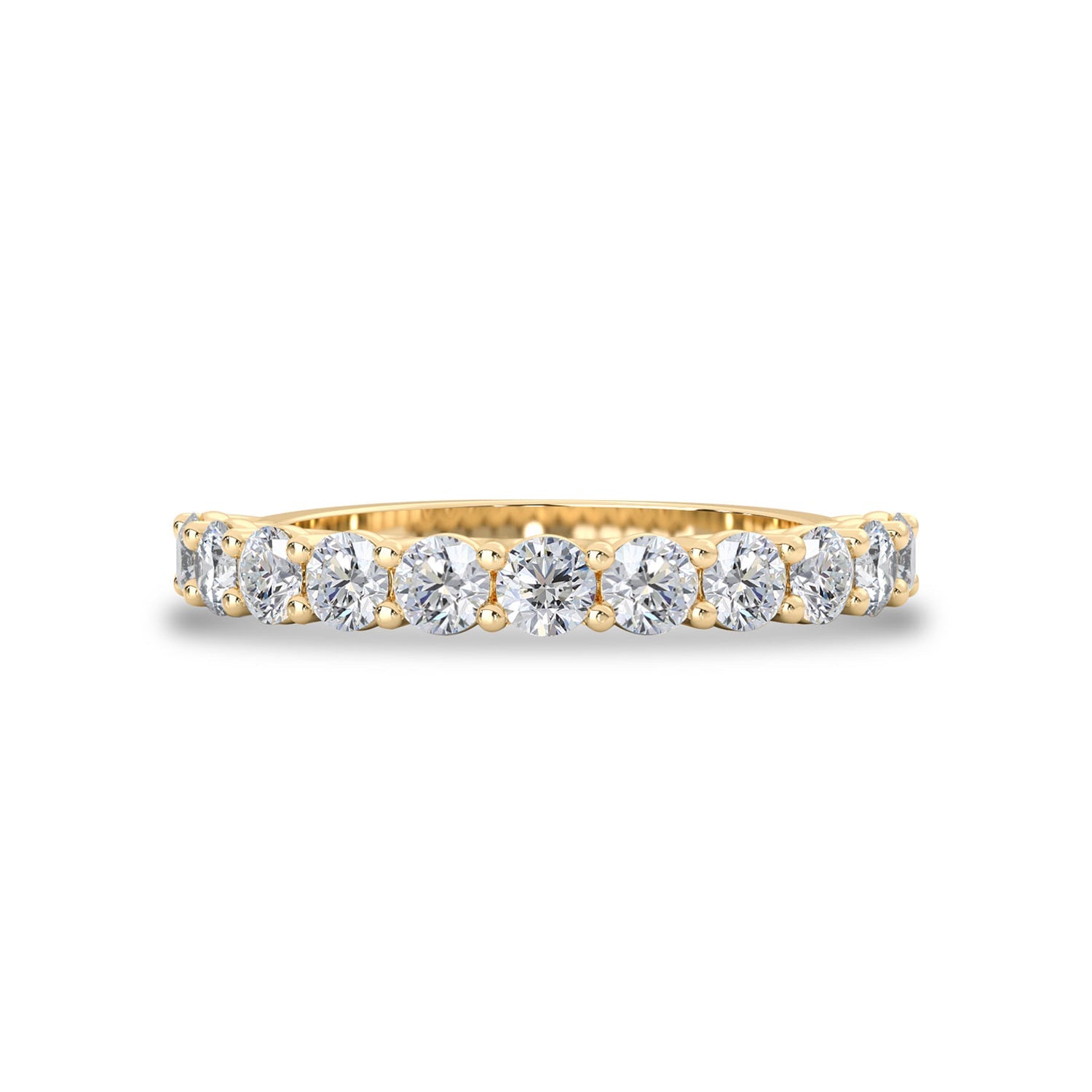 Joelle Round Half Circle Eternity Ring, Shared Prongs