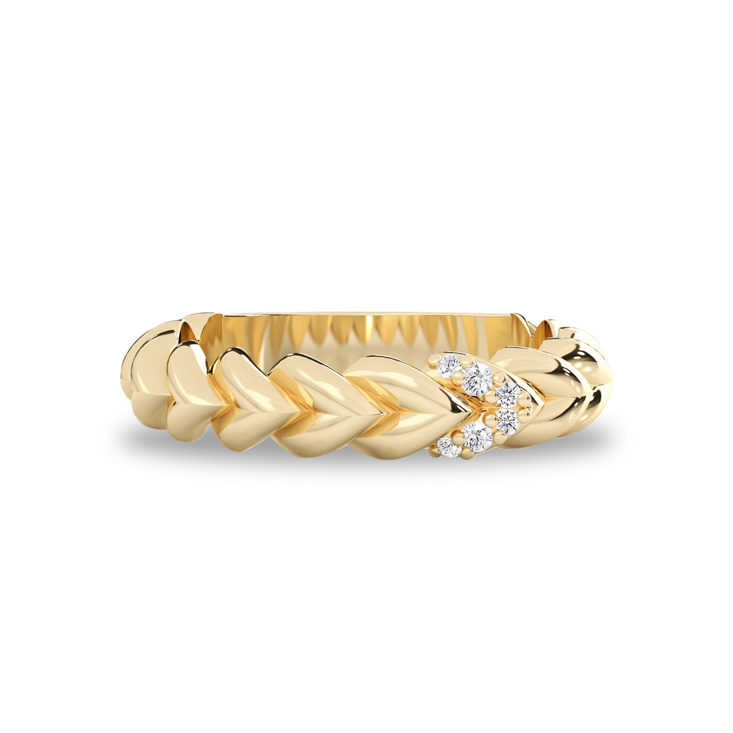 Love Link Band Ring, Diamond Pavé