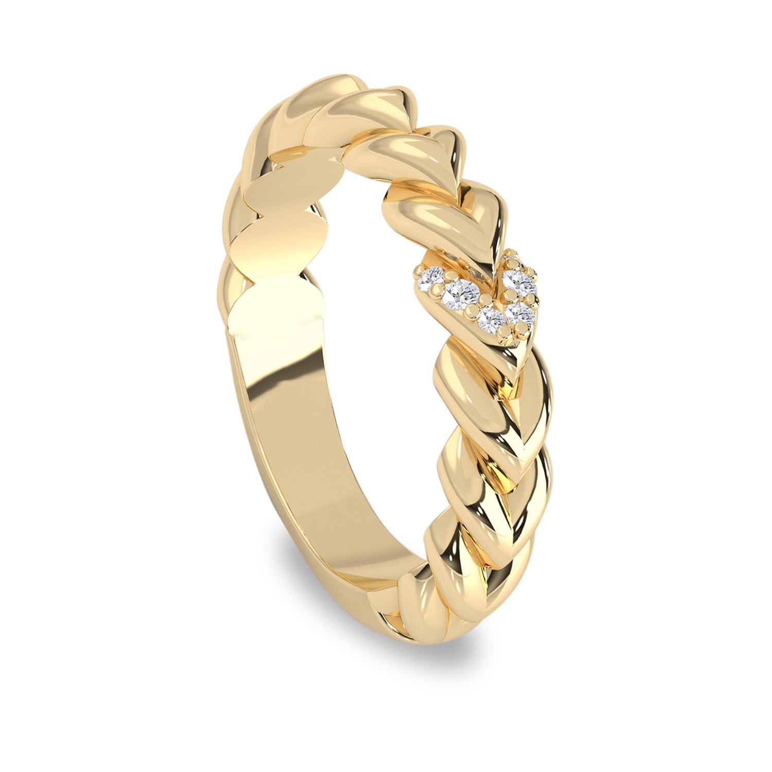 Love Link Band Ring, Diamond Pavé