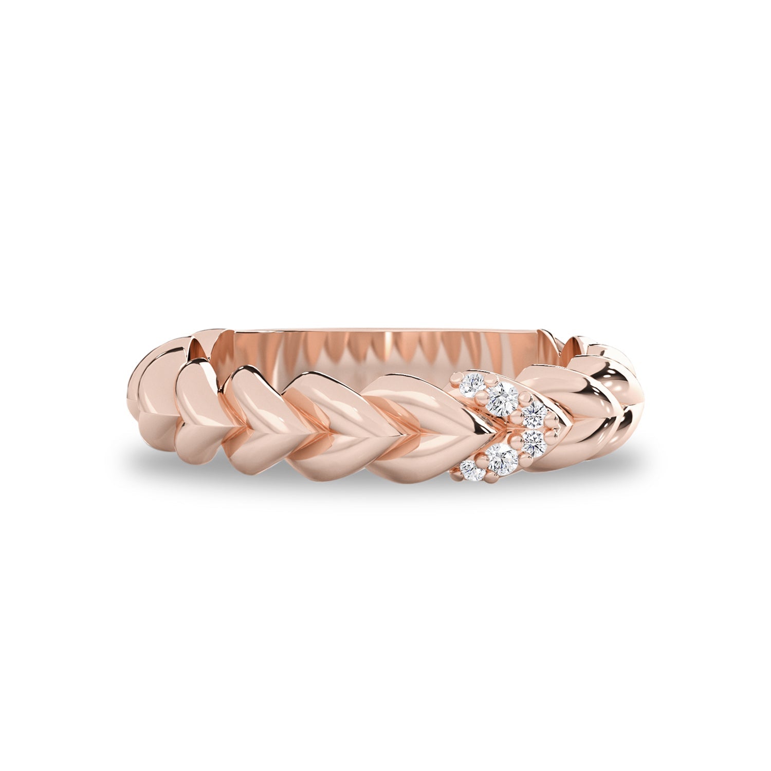 Love Link Band Ring, Diamond Pavé