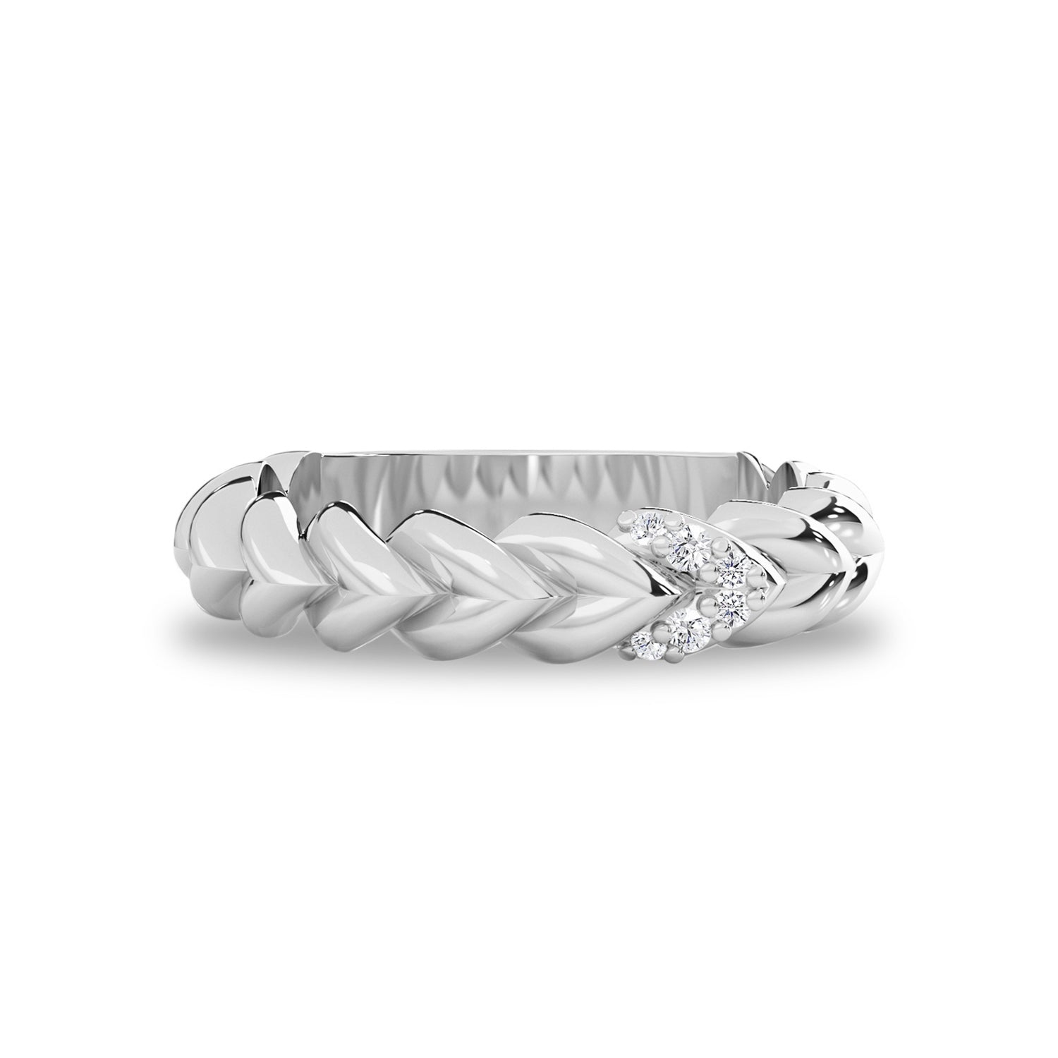 Love Link Band Ring, Diamond Pavé