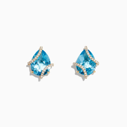 14K solid gold diamond hoop earrings for women with brilliant round-cut diamonds, perfect for luxury everyday wear.