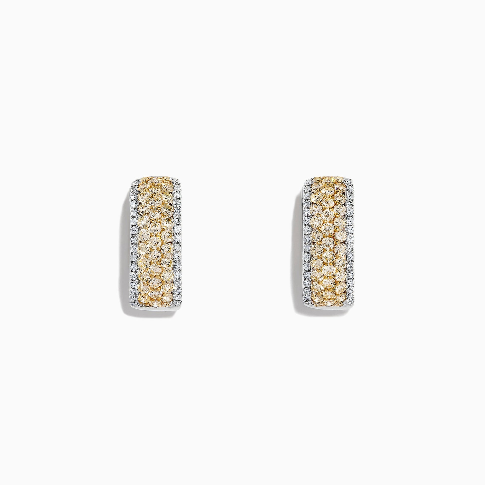 14K solid gold diamond hoop earrings for women with brilliant round-cut diamonds, perfect for luxury everyday wear.