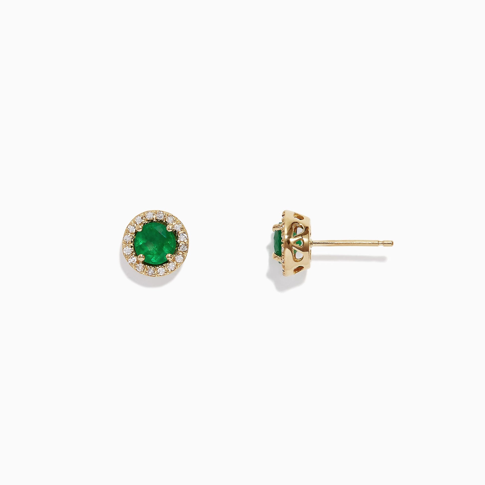 14K solid gold diamond hoop earrings for women with brilliant round-cut diamonds, perfect for luxury everyday wear.