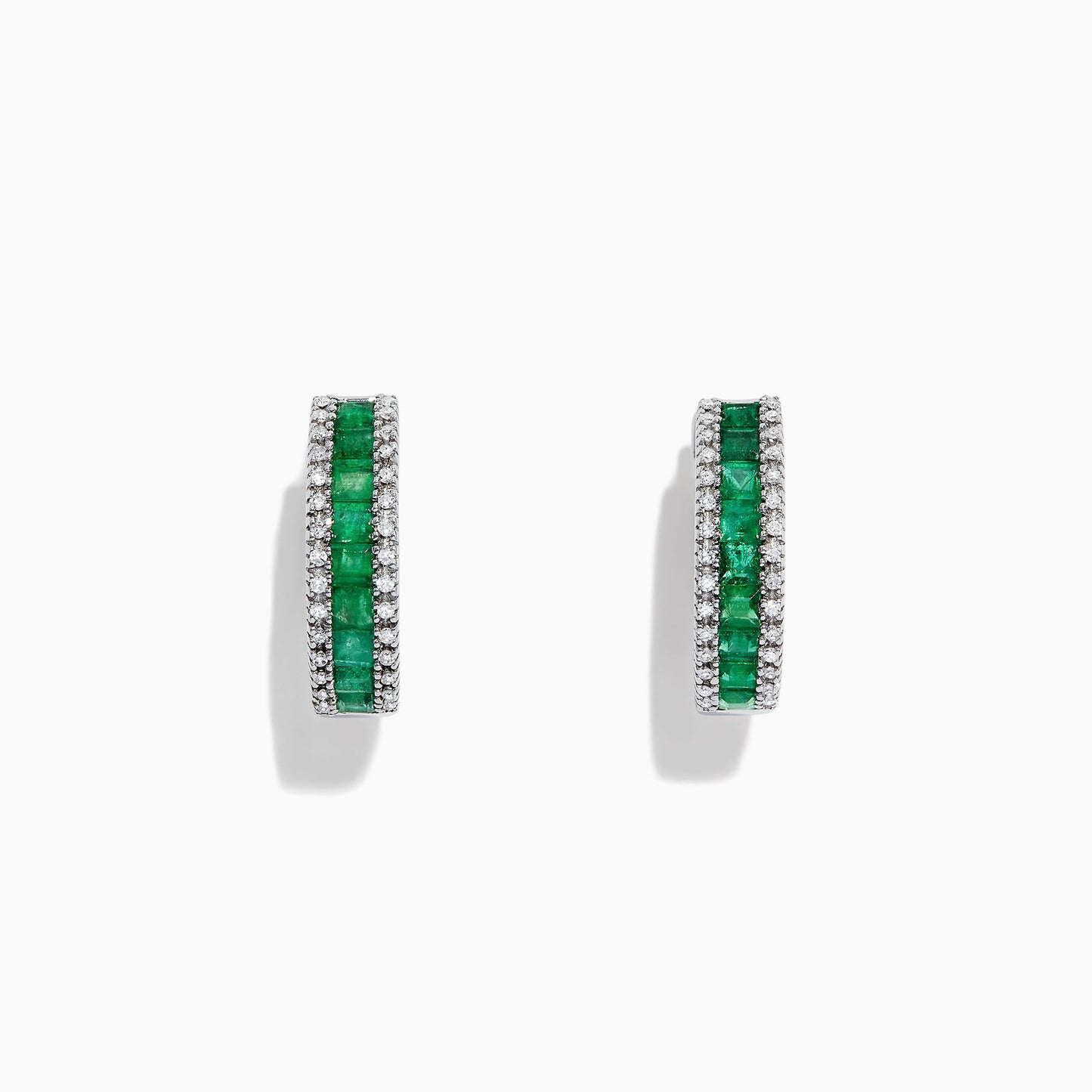 14K solid gold diamond hoop earrings for women with brilliant round-cut diamonds, perfect for luxury everyday wear.