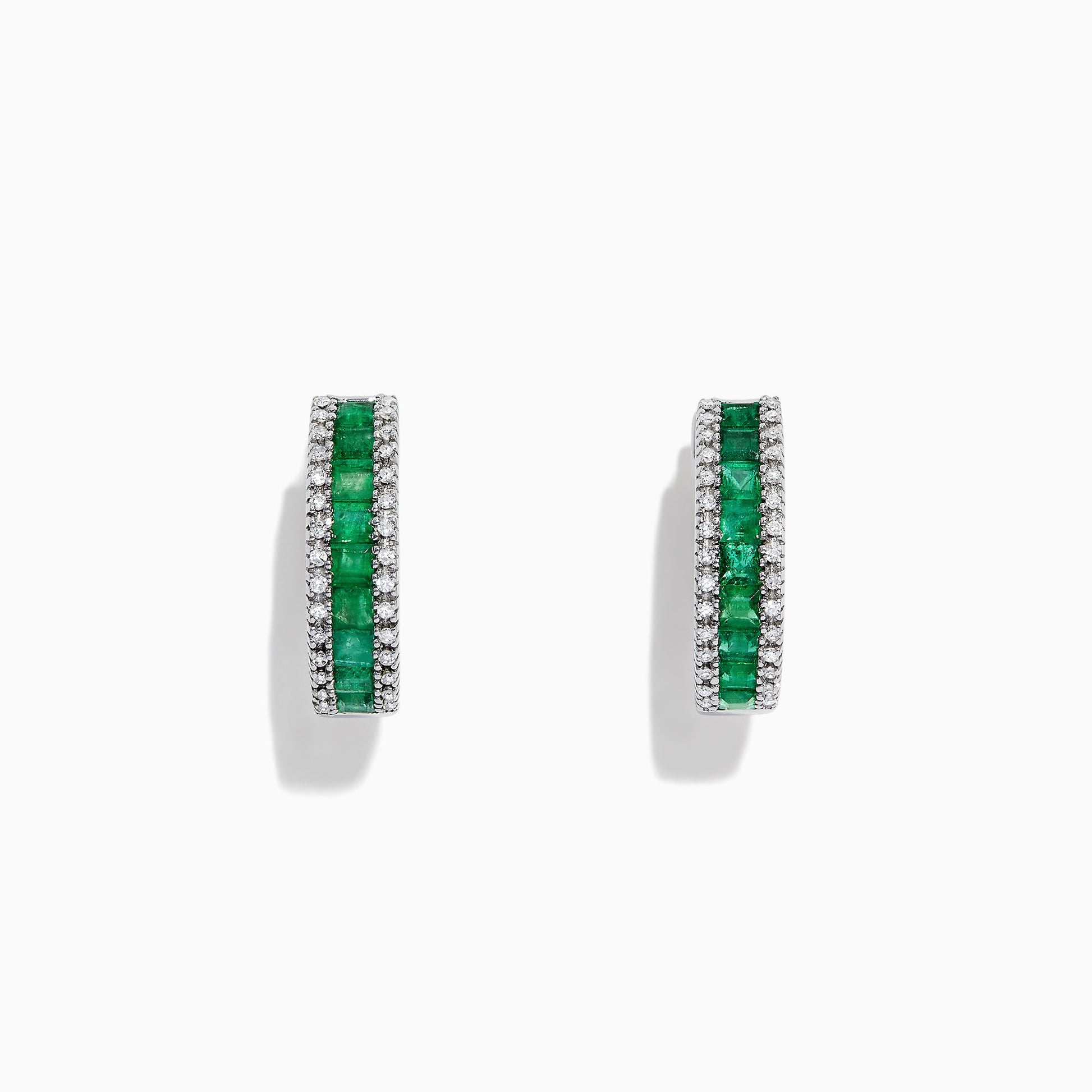 14K solid gold diamond hoop earrings for women with brilliant round-cut diamonds, perfect for luxury everyday wear.
