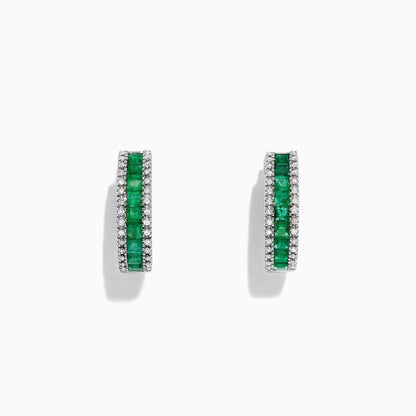 14K solid gold diamond hoop earrings for women with brilliant round-cut diamonds, perfect for luxury everyday wear.