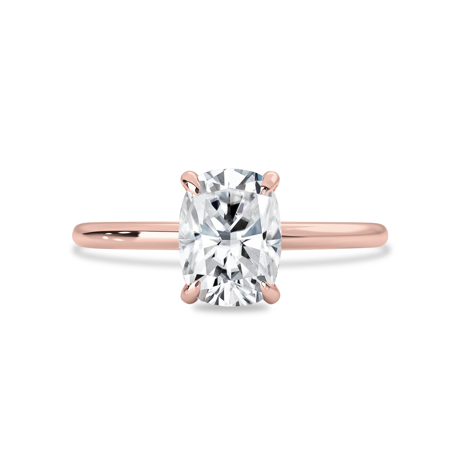 Cora Elongated Cushion Cut Hidden Halo Engagement Ring