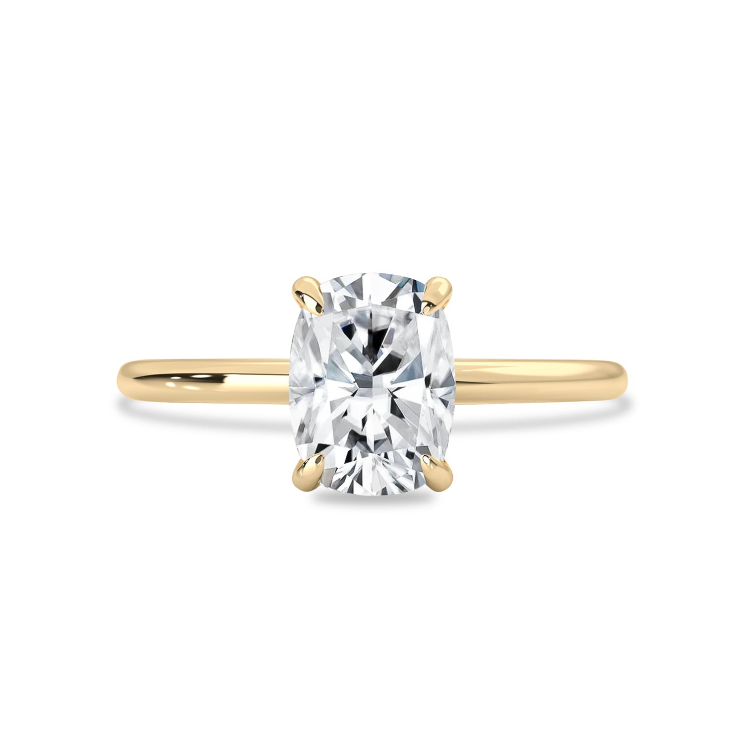 Cora Elongated Cushion Cut Hidden Halo Engagement Ring