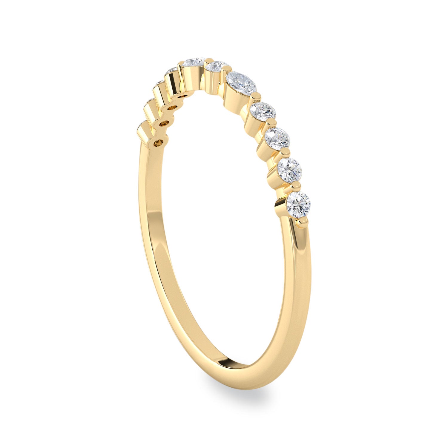 FlexFives Jewels Signature Marquise Round Half Eternity Ring