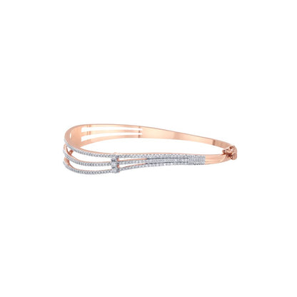 Triple Strand Rose Gold Diamond Bracelet