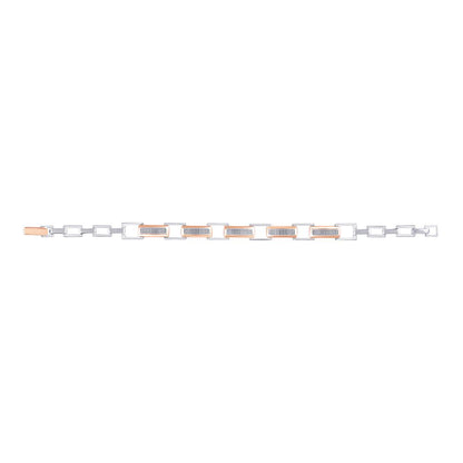 Linear Groove Dual-Tone Bracelet