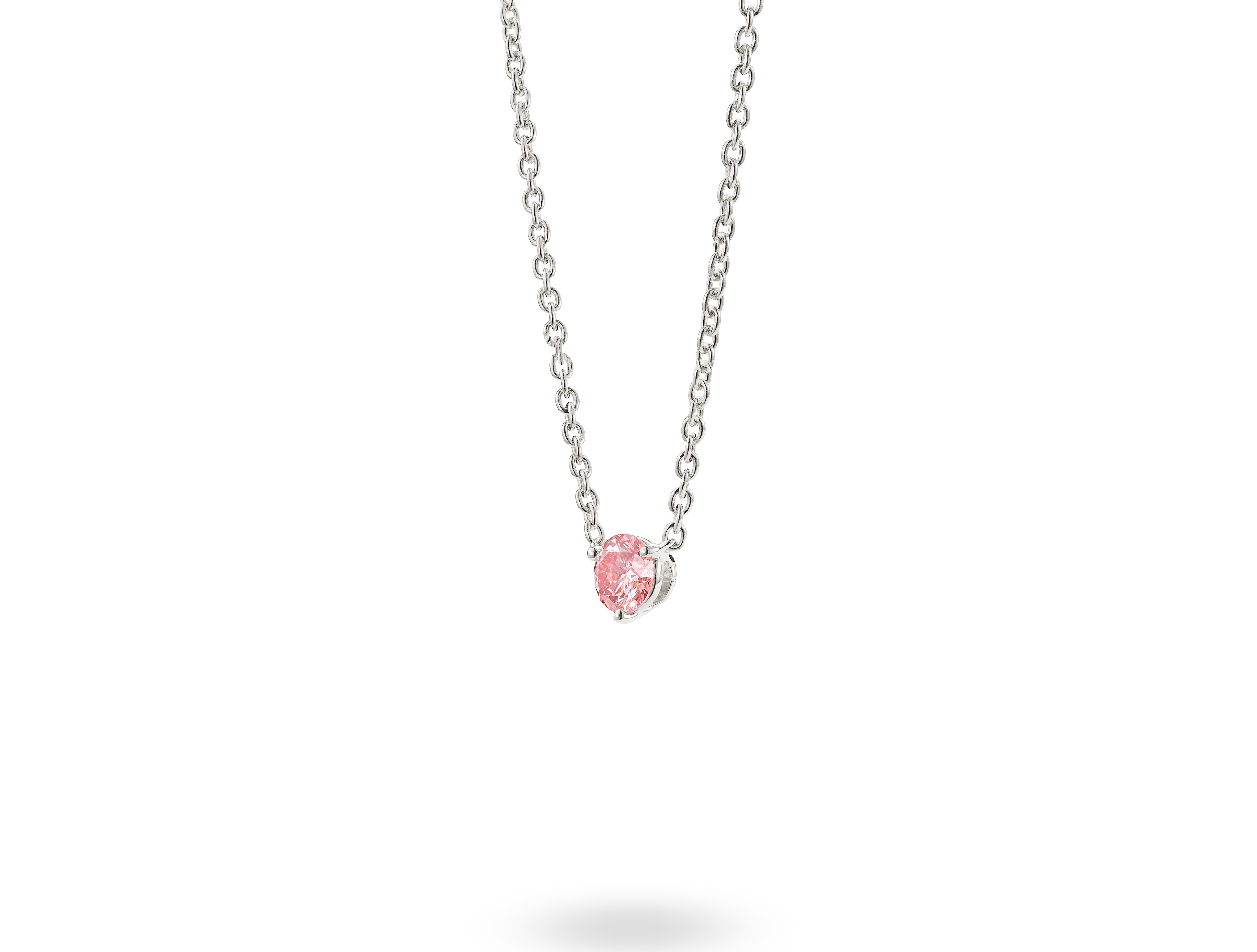 Lab-Grown Diamond ½ct. Round Brilliant Solitaire Pendant | Pink