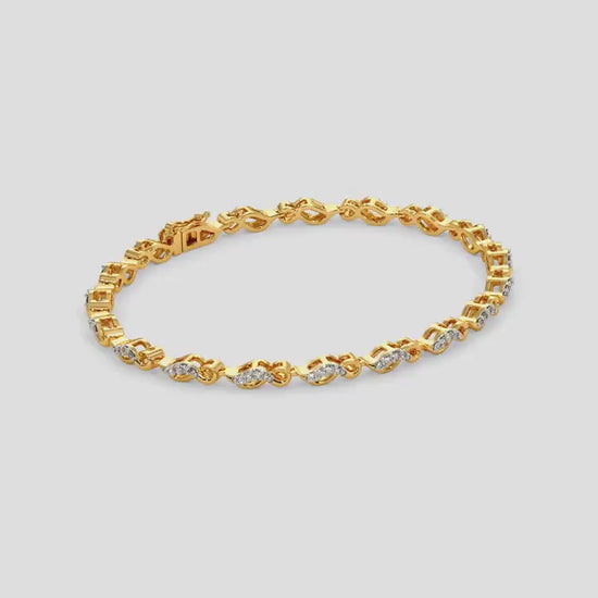 18K Gold Diamond Bracelet for Women