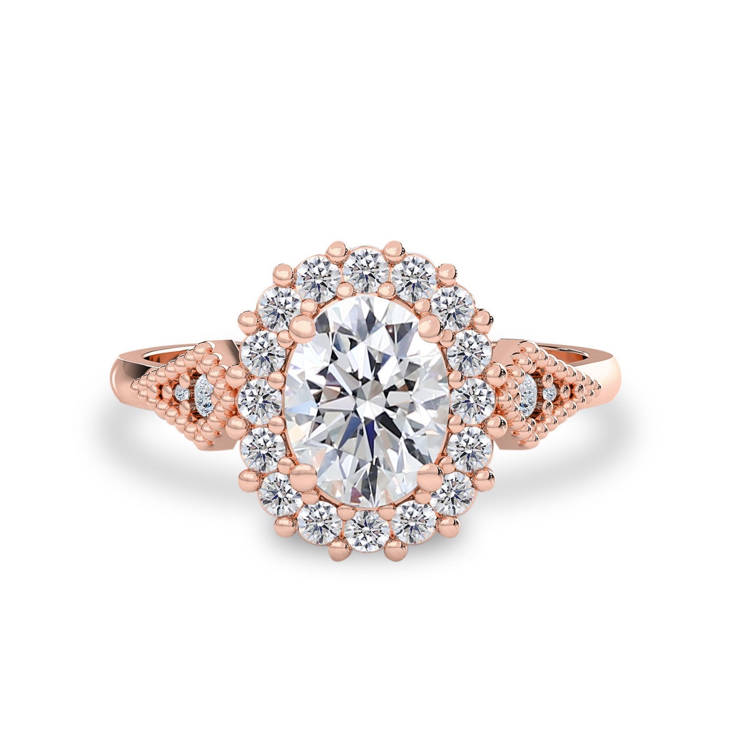 Vienna Diamond Star Cluster Halo Engagement Ring