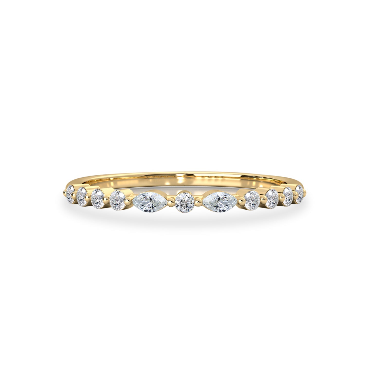 FlexFives Jewels Signature Marquise Round Half Eternity Ring