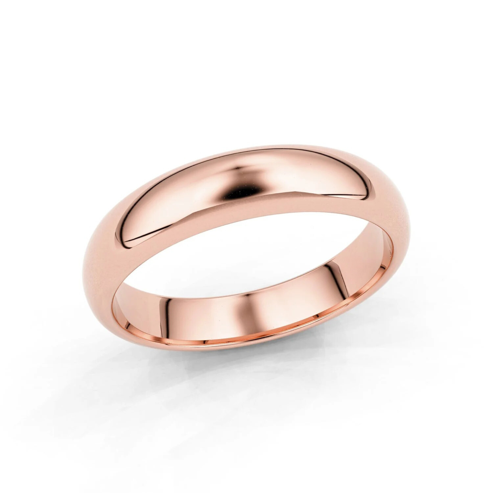 4mm Half-Round Forever Wedding Band in 14k Gold