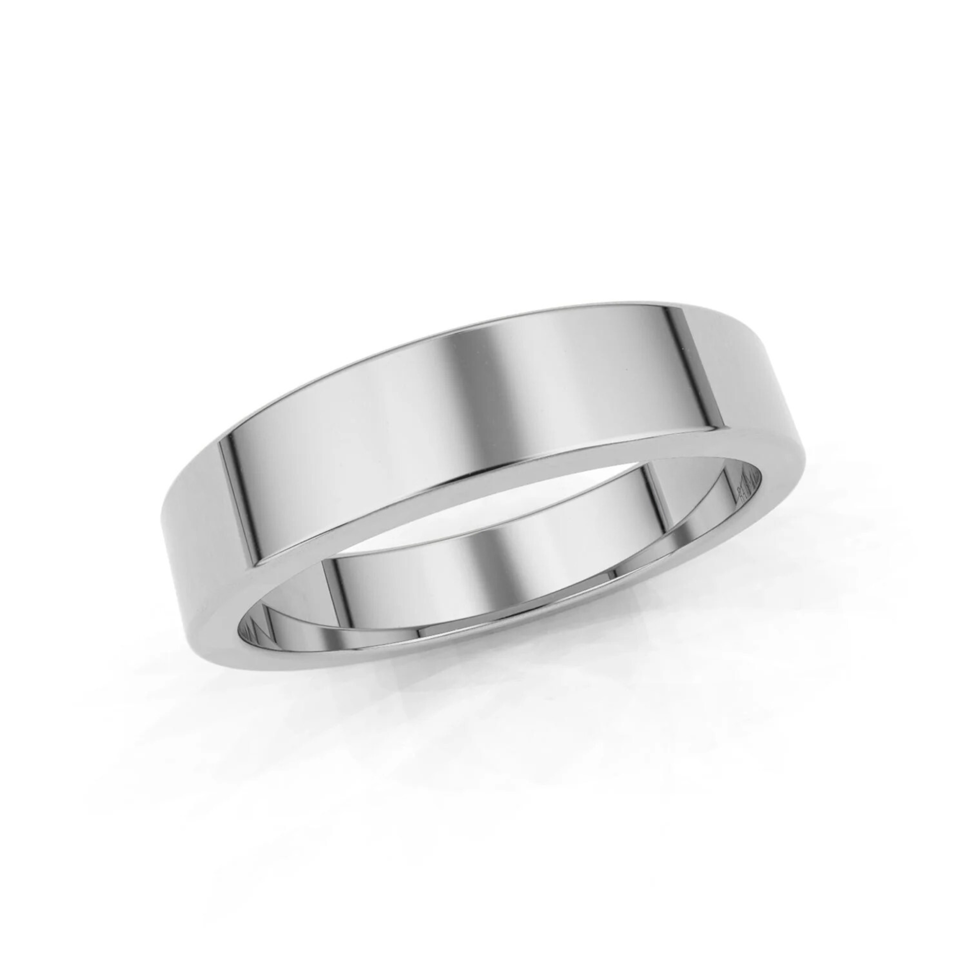 4mm Flat Forever Wedding Band, 14k Gold