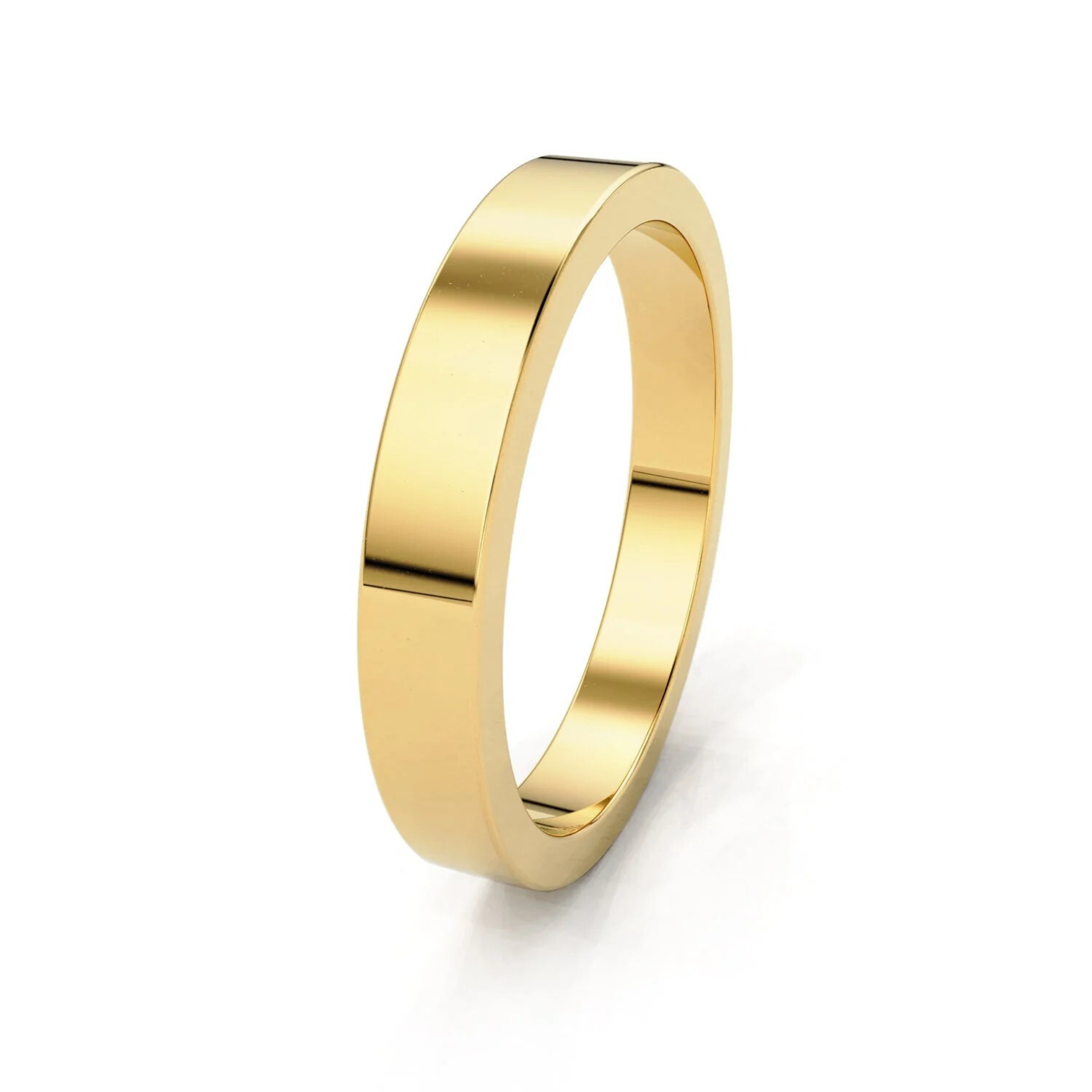 3mm Flat Forever Wedding Band, 14k Gold