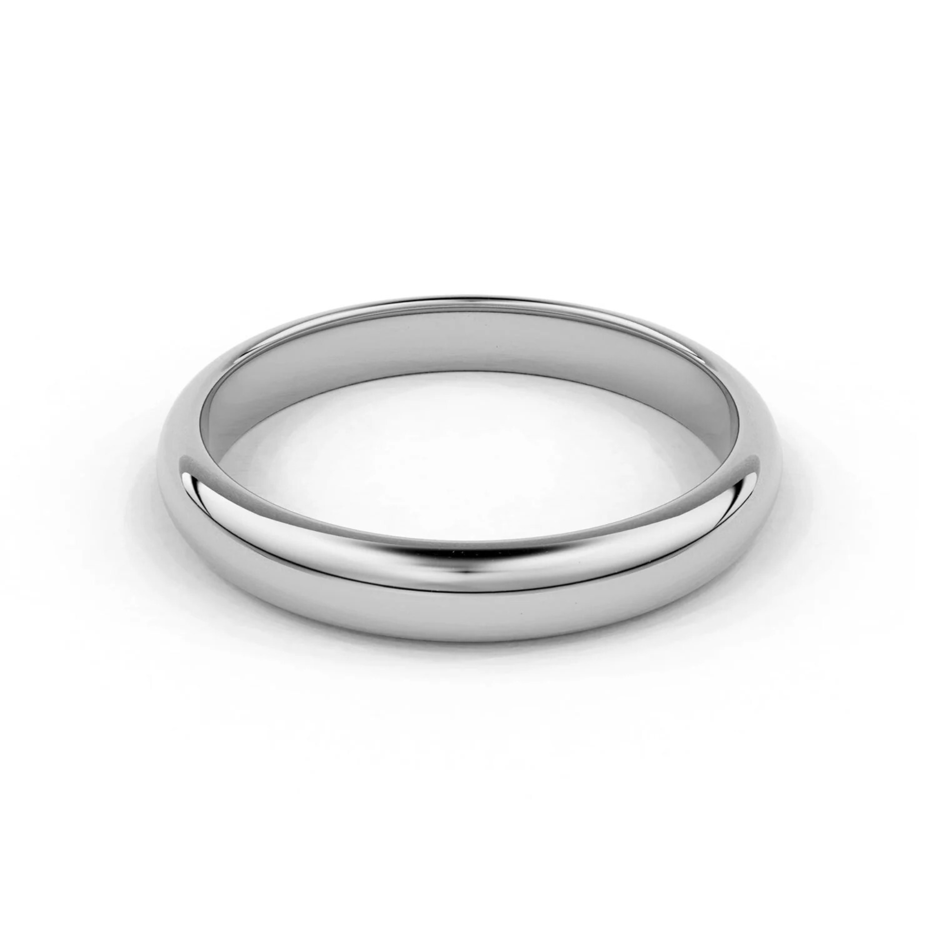 3mm Half Round Forever Wedding Band, 14k Gold