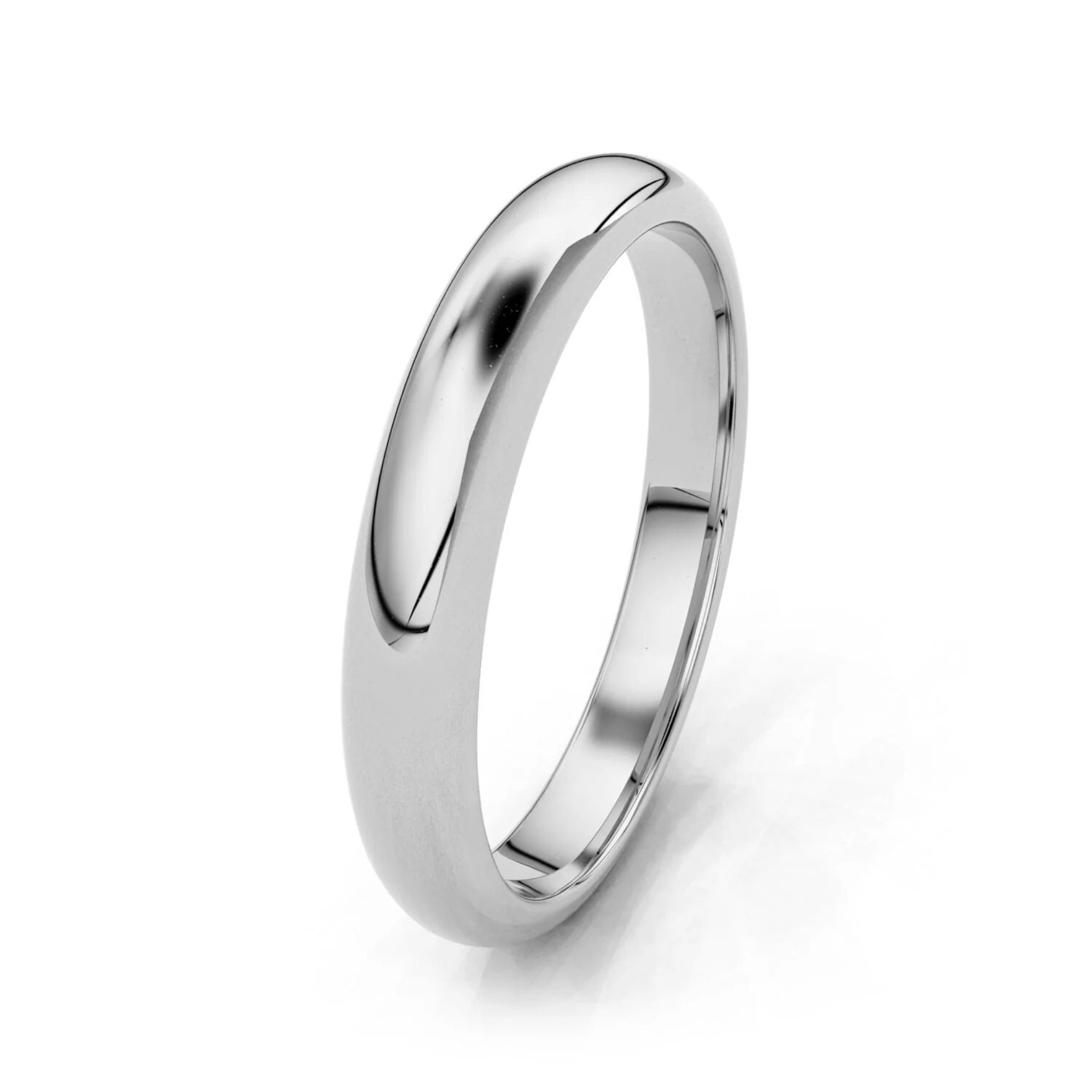 3mm Half Round Forever Wedding Band, 14k Gold