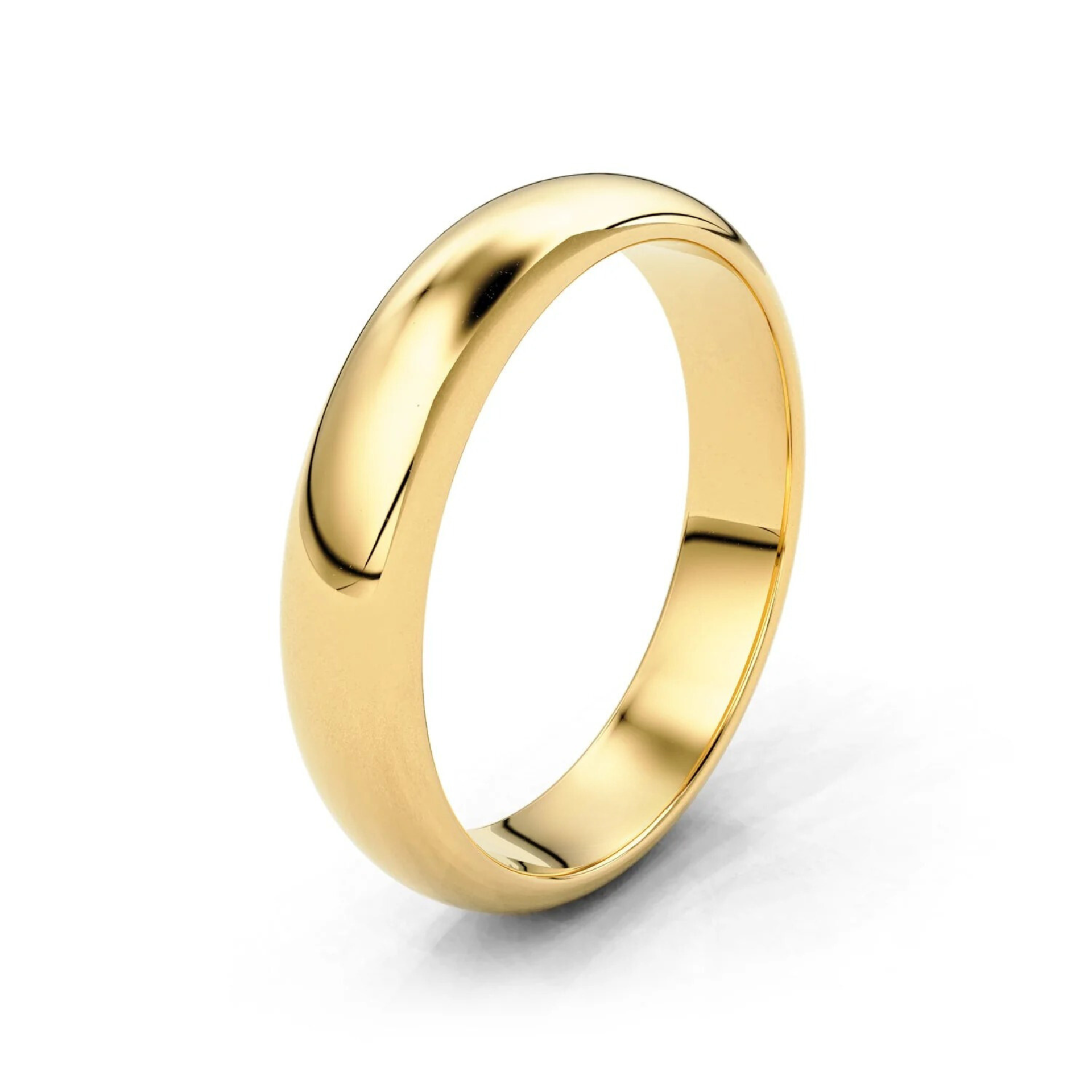 4mm Half-Round Forever Wedding Band in 14k Gold