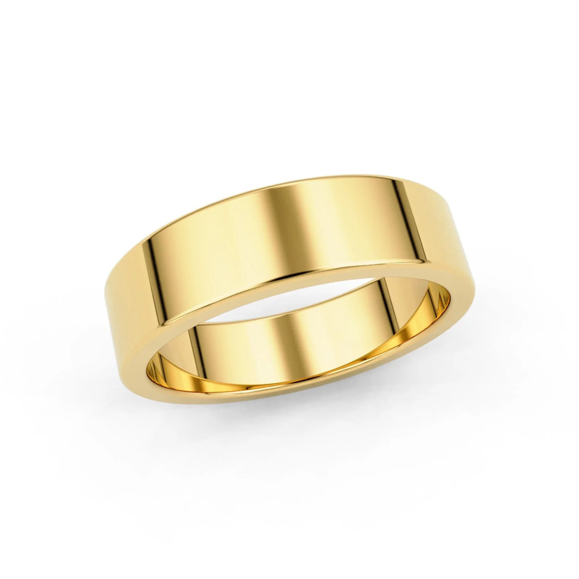 5mm Flat Forever Wedding Band, 14k Gold