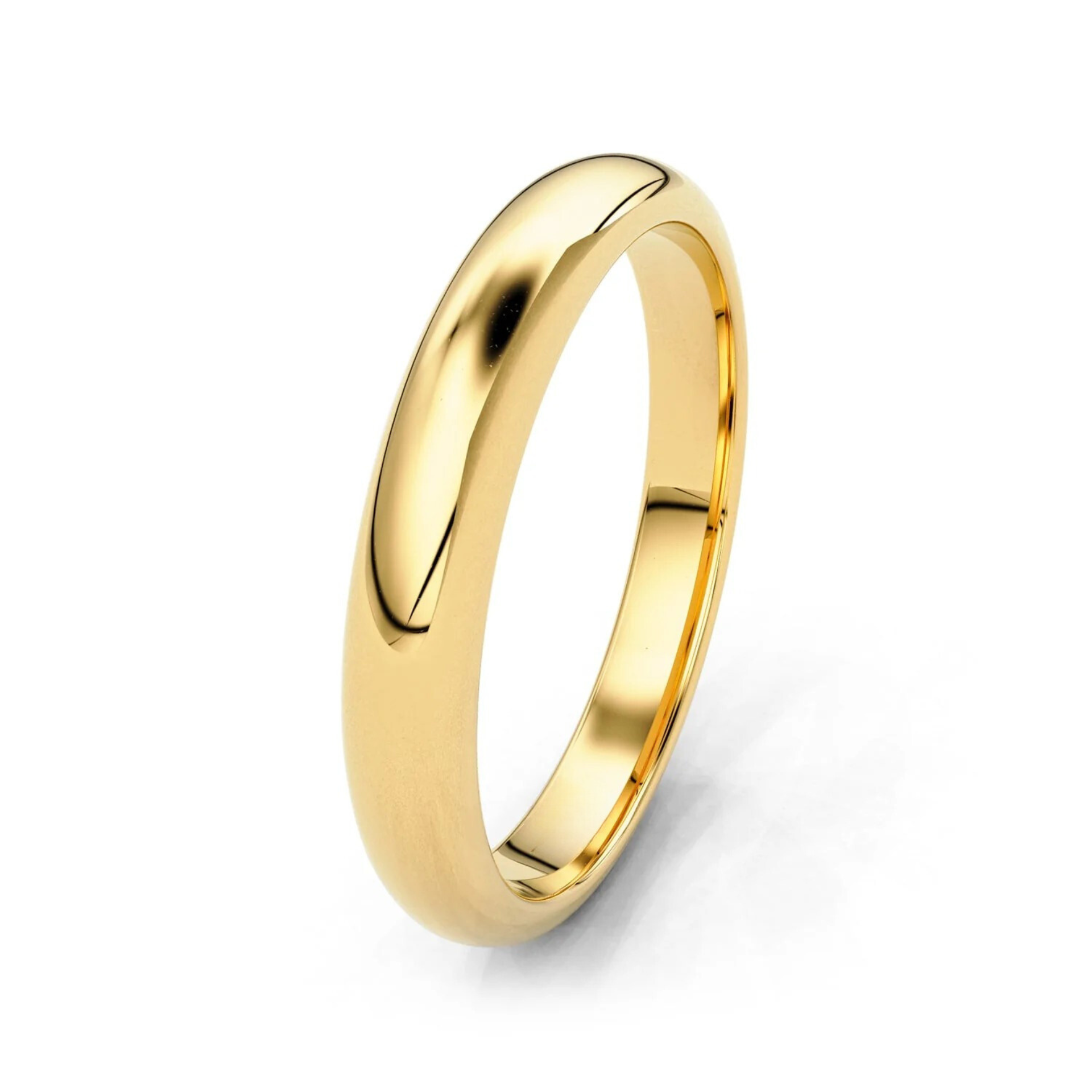 3mm Half Round Forever Wedding Band, 14k Gold