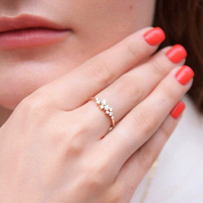 9-Stone Cluster Ring, Lab Grown Diamonds