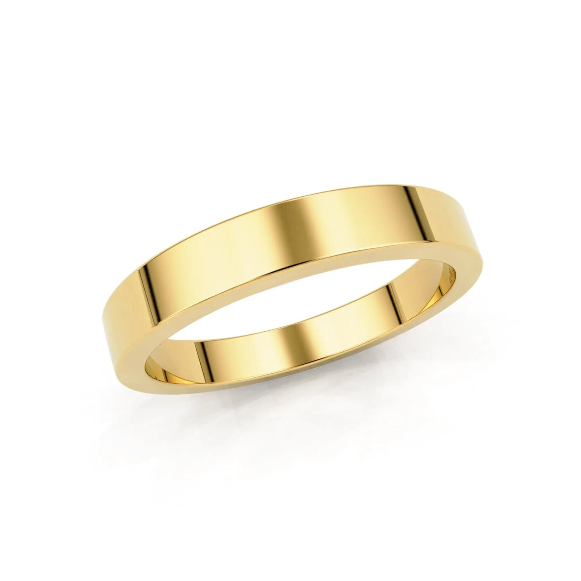 3mm Flat Forever Wedding Band, 14k Gold