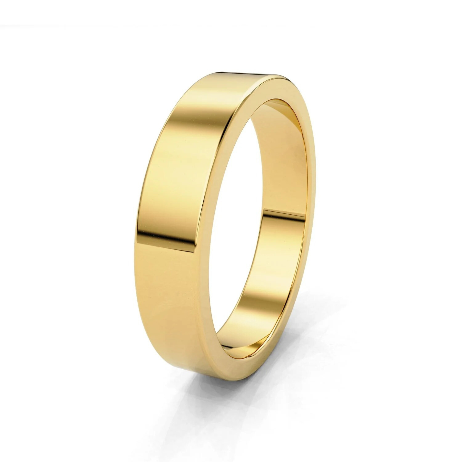 4mm Flat Forever Wedding Band, 14k Gold