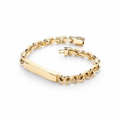 18K Gold Diamond Bracelet for Men