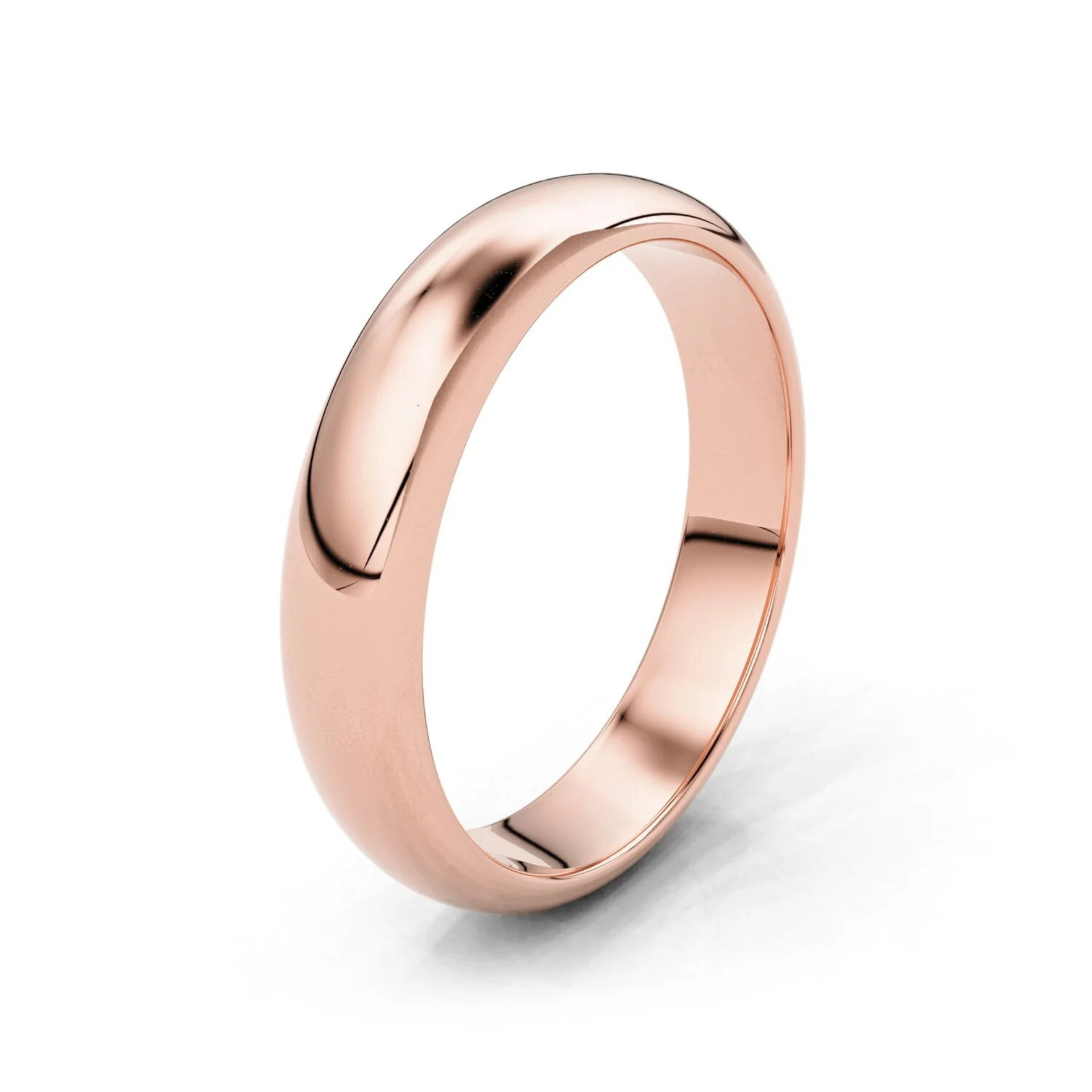 4mm Half-Round Forever Wedding Band in 14k Gold