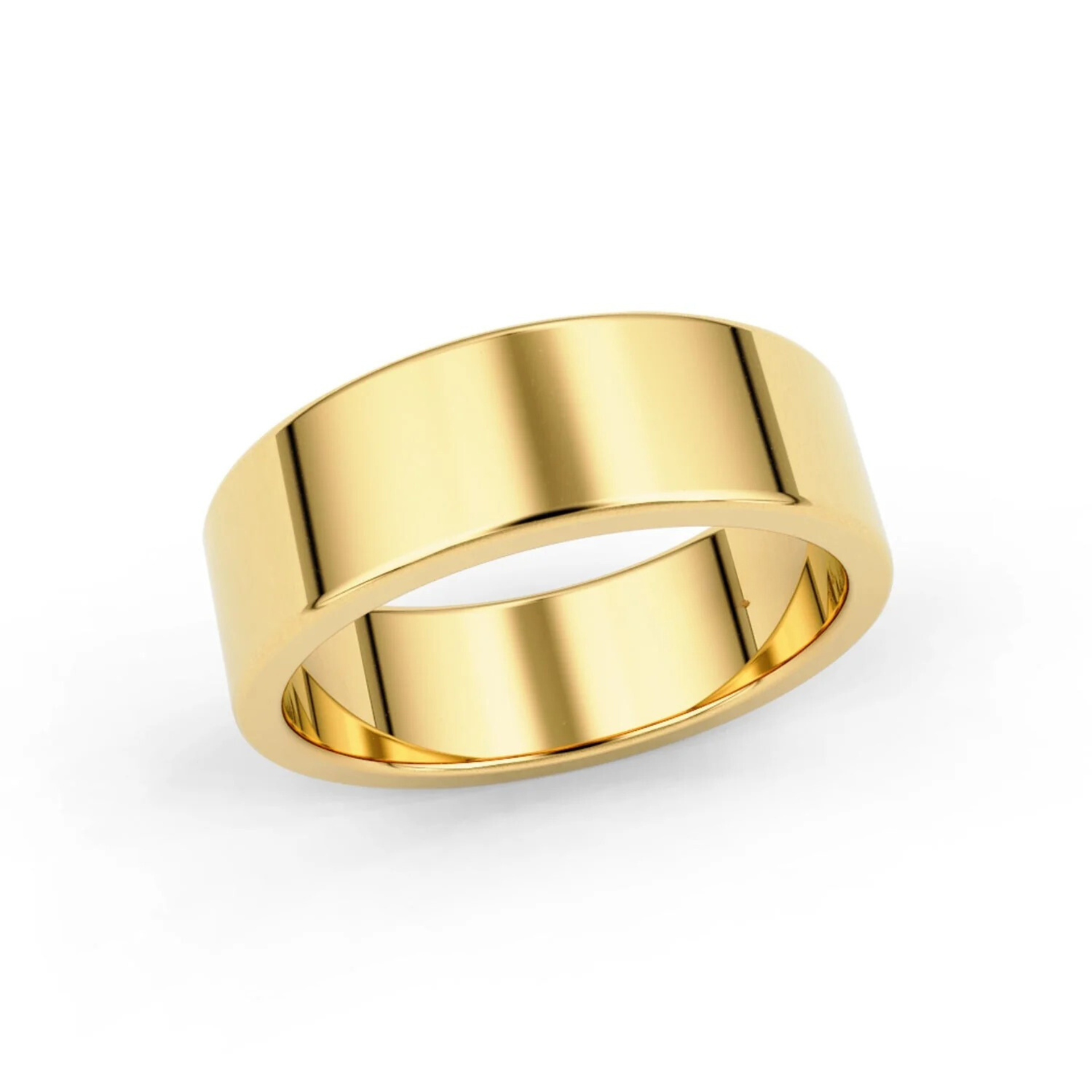 7mm Flat Forever Wedding Band, 14k Gold