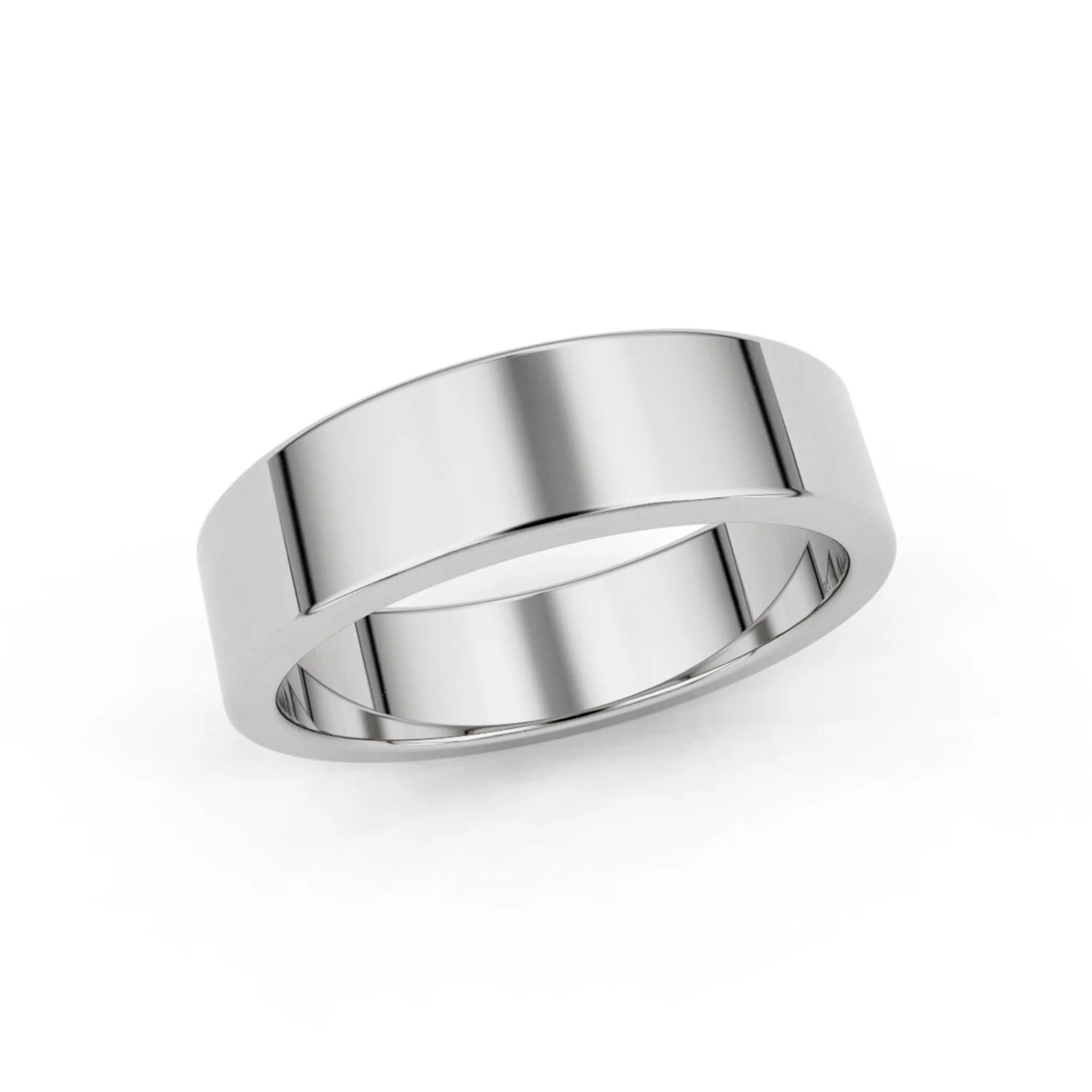 5mm Flat Forever Wedding Band, 14k Gold